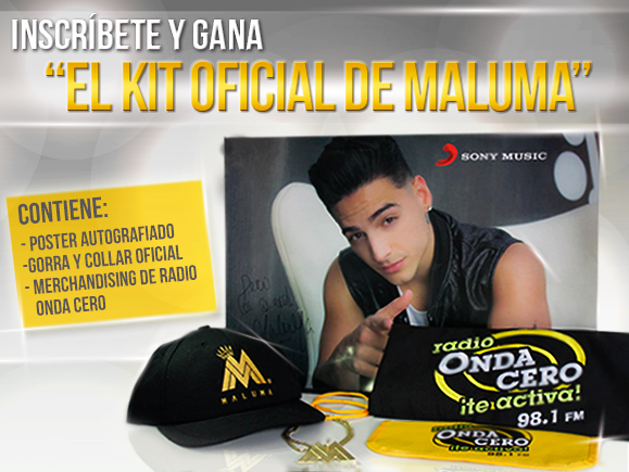 GANADORES: Onda Cero te regala 'El Kit Oficial de Maluma' ¡Inscríbete y gana!