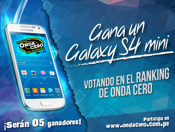 GANADORES: Gana un Galaxy S4 Mini votando en el Ranking de Onda Cero