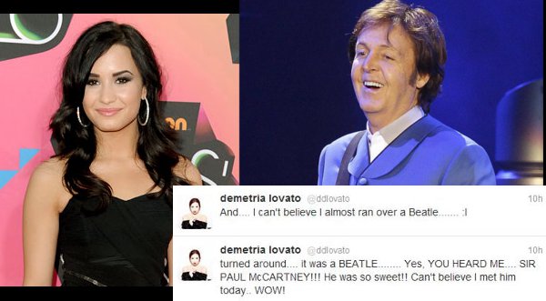 ¡Solo fue un susto! Demi Lovato casi atropella a Paul McCartney