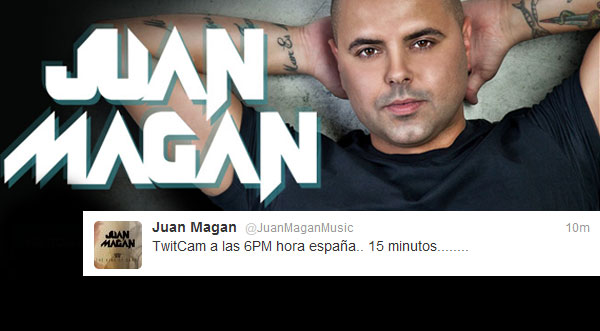 Juan Magan estará en un twitcam