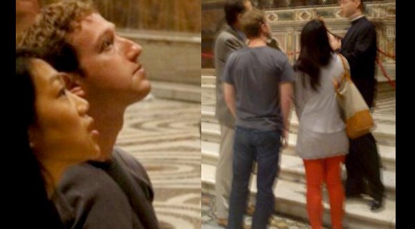 Mark Zuckerberg y su esposa de luna de miel en Roma