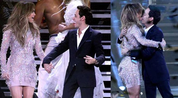 J.Lo y Marc Anthony cariñosos en las Vegas