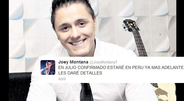 Joey Montana viene a Perú