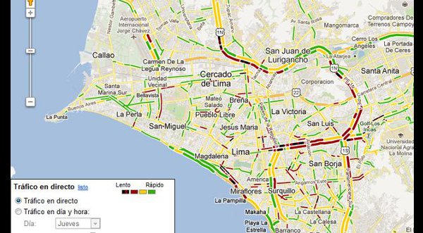 Google Maps permite ver el tránsito en Lima