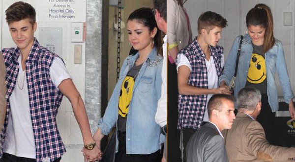 Justin Bieber y Selena Gomez estuvieron en hospital para niños