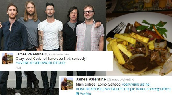 Maroon 5 se enamoró de la comida peruana
