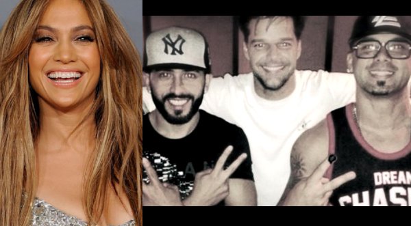 ¡Que tal junte! J.Lo. Wisin & Yandel y Ricky Martin en estudio de grabación