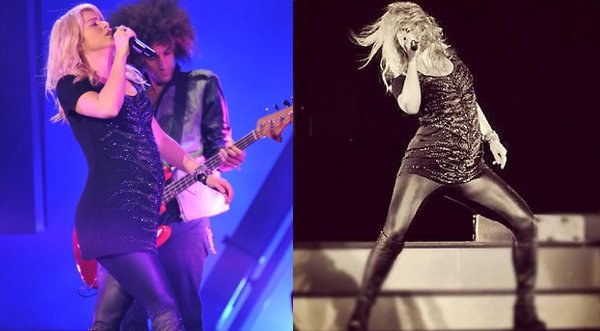 Video: Shakira muestra su pancita en el escenario