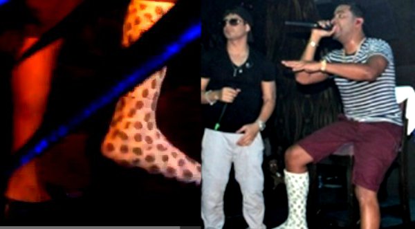 Video: Zion cantó  enyesado en discoteca
