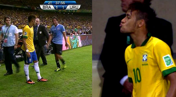 Video: Mira el besito que Neymar le mando a su rival