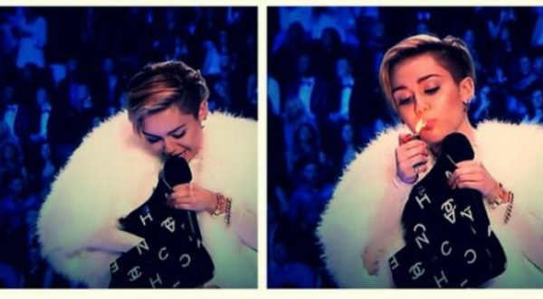 Video: Miley Cyrus fuma marihuana en los Europe Music Awards