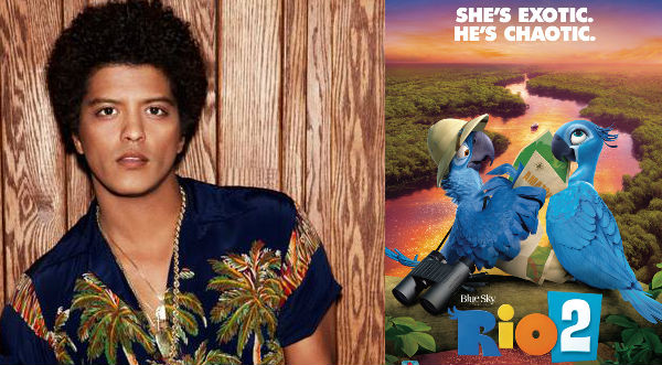 Bruno Mars prestará su voz para 'Rio 2'