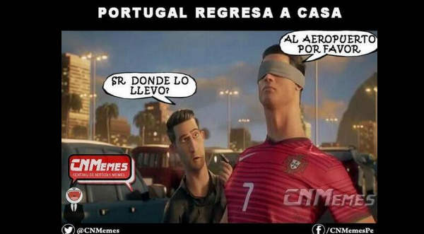 Cheka los mejores 'memes' sobre la eliminación de Potugal y Ronaldo del Mundial