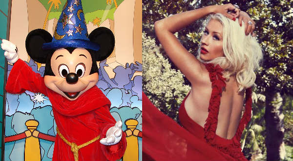 Christina Aguilera se peleó con Mickey Mouse en Disneylandia
