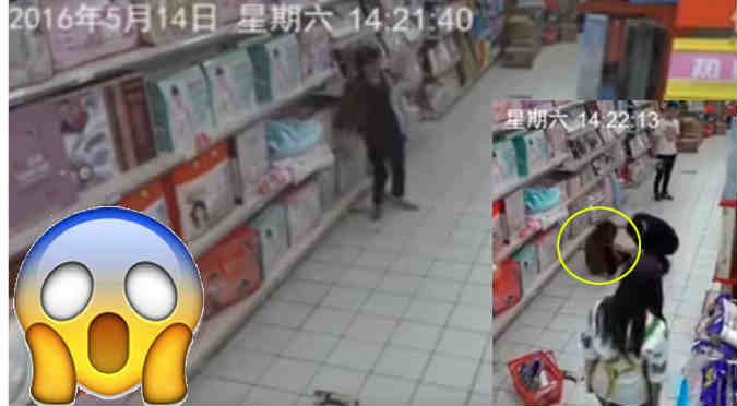 YouTube: ¡Mujer fue poseída en pleno supermercado!