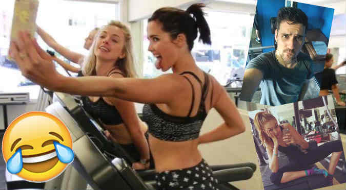 Facebook: ¡Qué buena! Se toman selfie haciendo ejercicio y de pronto  ... - VIDEO