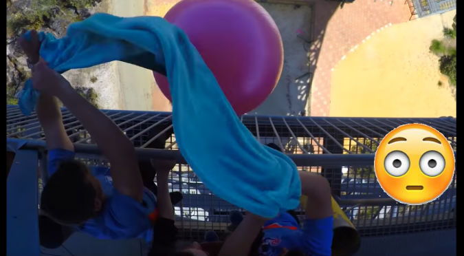 YouTube: Lanzó pelota de gimnasio desde 50 metros de altura y ...