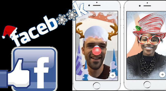 Facebook:  Añadió efectos y máscaras para estas fiestas navideñas ¡en 3D!