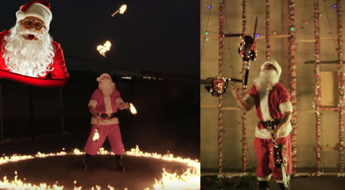 YouTube: Mira los alucinantes malabares de este Papá Noel