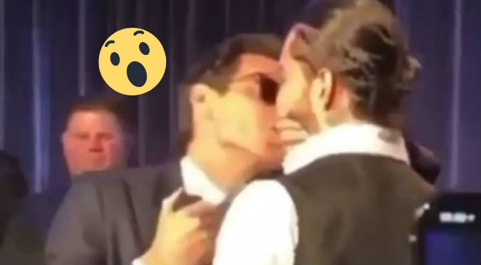 Maluma besó a Marc Anthony y así reaccionó su novia (VIDEO)