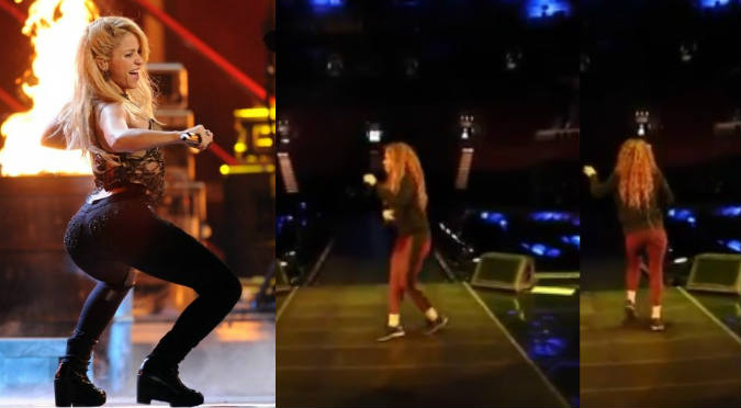 Shakira y sus sensuales pasos de salsa (VIDEO)