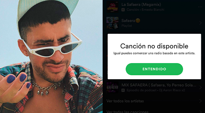 Eliminaron “Safaera” de Spotify y seguidores de Bad Bunny exigen explicaciones
