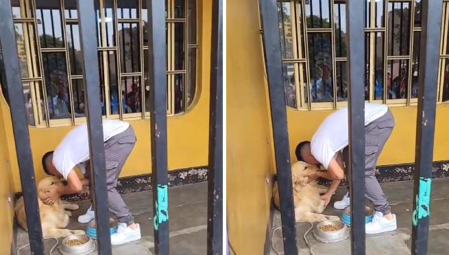 ¡Conmovedor! Piero Quispe llora al despedirse de su perrito antes de viajar a México