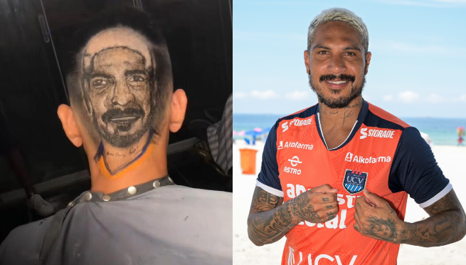 Hincha de la UCV se hace corte con el rostro de Paolo Guerrero y resultado es viral