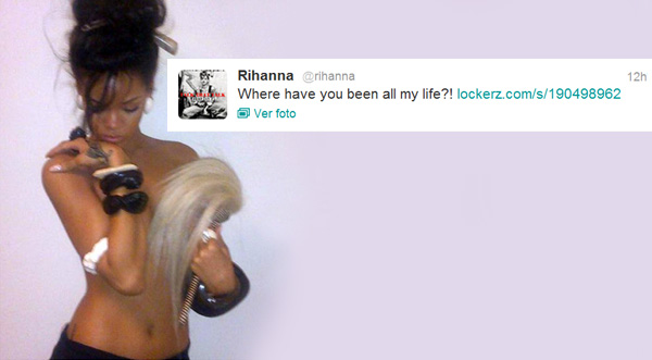 Rihanna soprende en Twitter