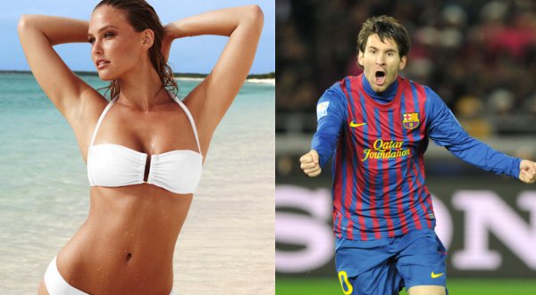 Una diosa tras Lionel Messi