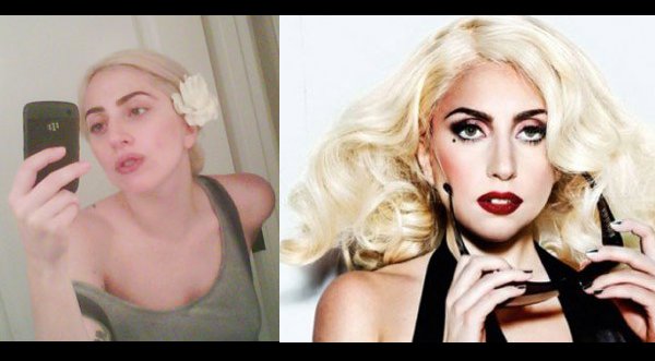 Lady Gaga sin maquillaje