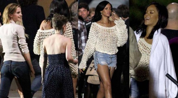 Rihanna se divierte en filmación de “The End of the World”