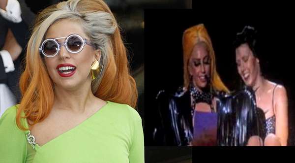 Video: Lady Gaga recibió singular juguete en concierto