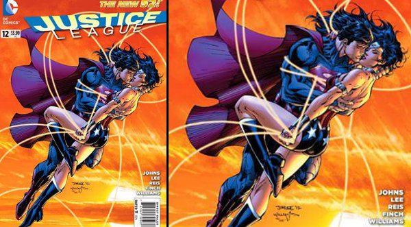 Superman y la Mujer Maravilla enamorados en los comics