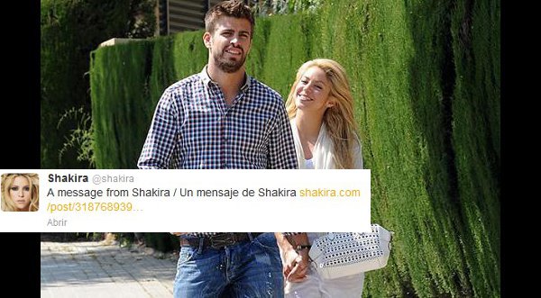 Shakira confirma su embarazo en twitter