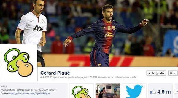 Gerard Piqué puso un chupón como foto en perfil en Facebook