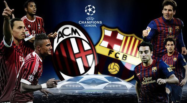Champions League: Hoy un partidazo entre Milan vs Barcelona