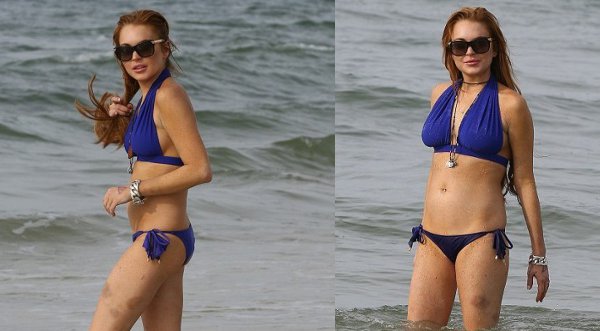 Fotos: Lindsay Lohan luce moretones en Brasil