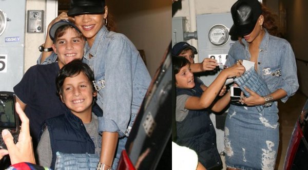 Rihanna compartió su tiempo con los más pequeños