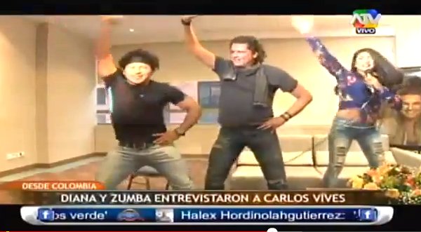 Video: Zumba y Diana hacen bailan junto a Carlos Vive 'Combate es bacán'