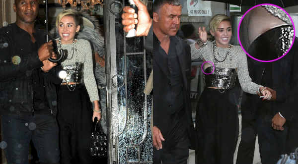 Miley Cyrus mostró demás en París