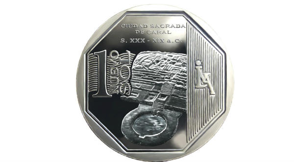 Salió nueva moneda de S/. 1 alusiva a la ciudadela de Caral