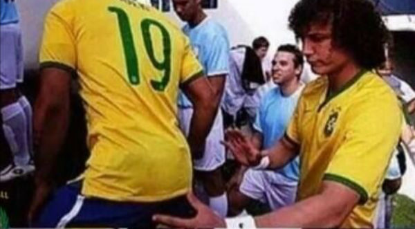 Divertida foto de David Luiz  y Hulk circula en las redes sociales- FOTO