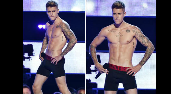 Justin Bieber fue pifiado por desnudarse en una presentación benéfica- FOTOS