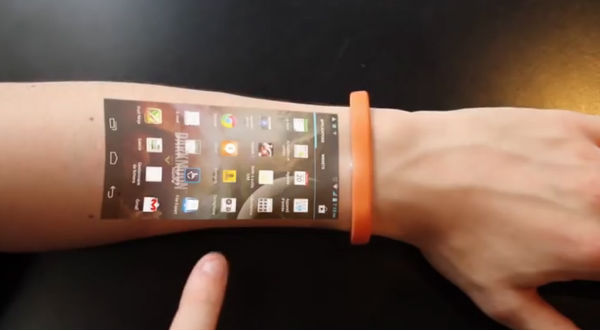 Asombrosa pulsera proyecta la pantalla de tu smartphone en la piel - VIDEO