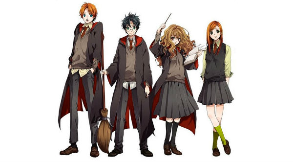 Mira cómo se ven los personajes de 'Harry Potter' en versión anime - FOTOS