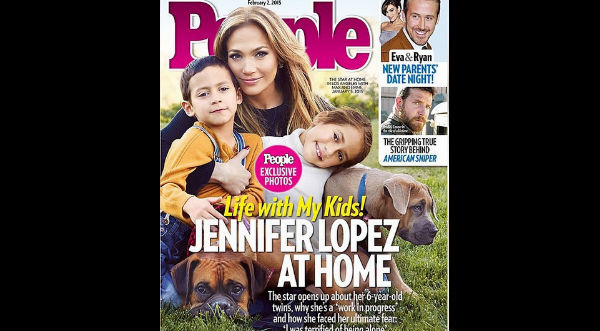 Jennifer López junto a sus hijos son portada de una revista- FOTO