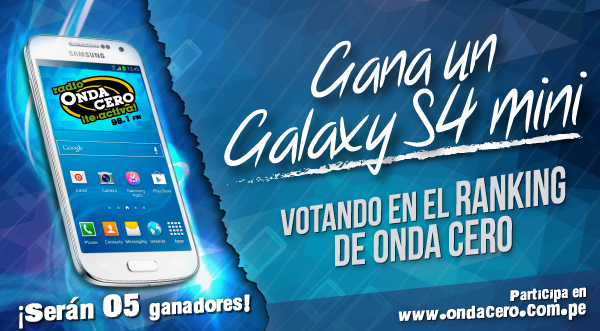 ¡Gana un Galaxy S4 Mini, votando en el Ranking de Onda Cero!
