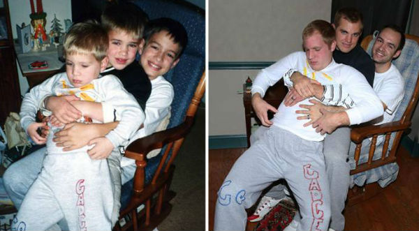 Tres hermanos dieron original regalo a su madre - FOTOS