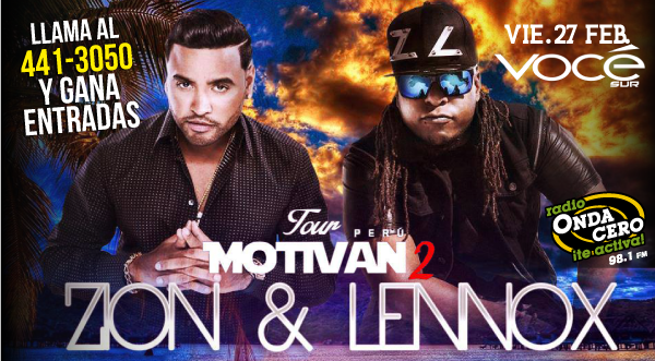 ¡Gana entradas para el Tour Perú Motivan2 de Zion y Lennox!